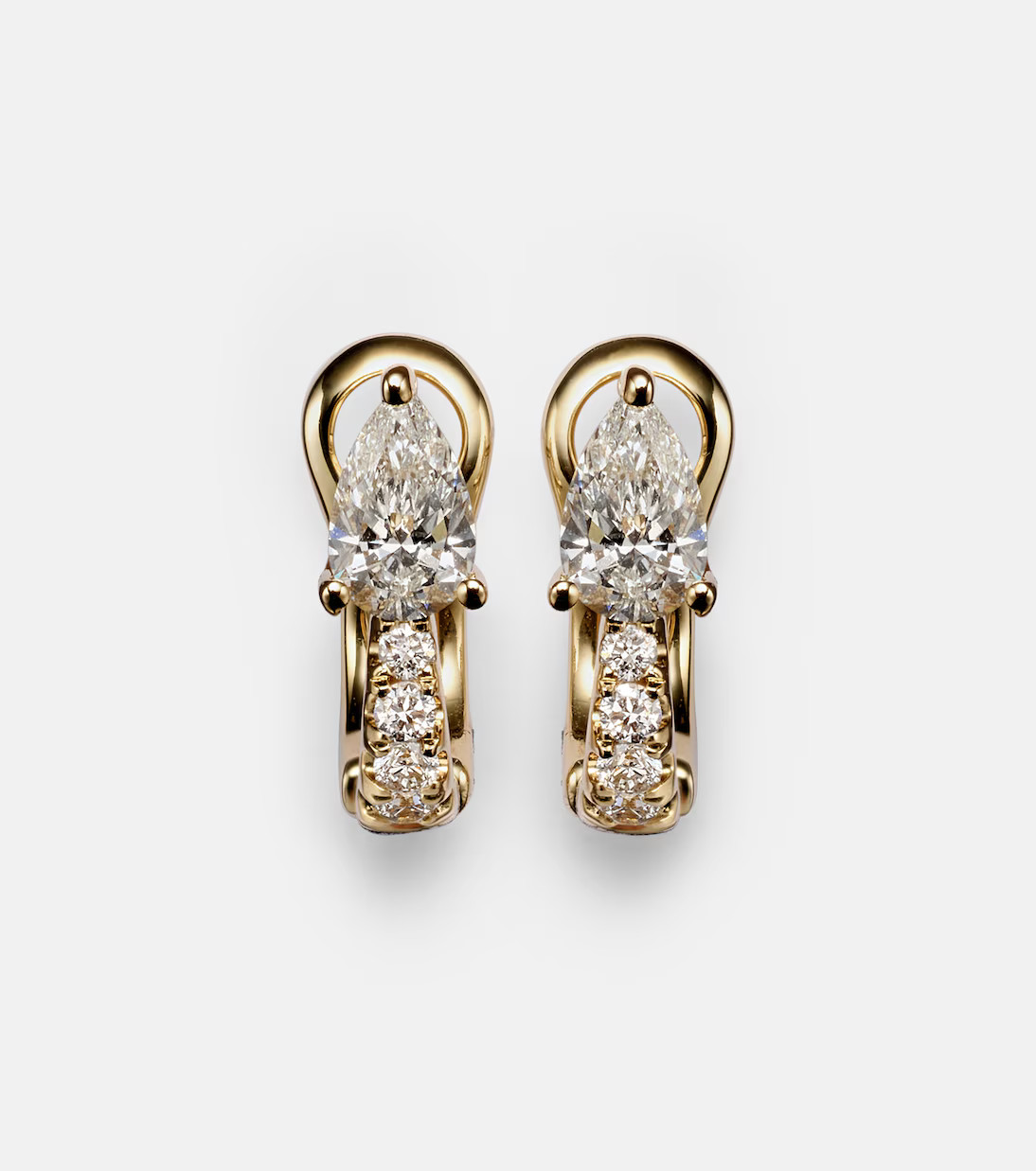 18kt gold huggies with diamonds | Mytheresa (US/CA)