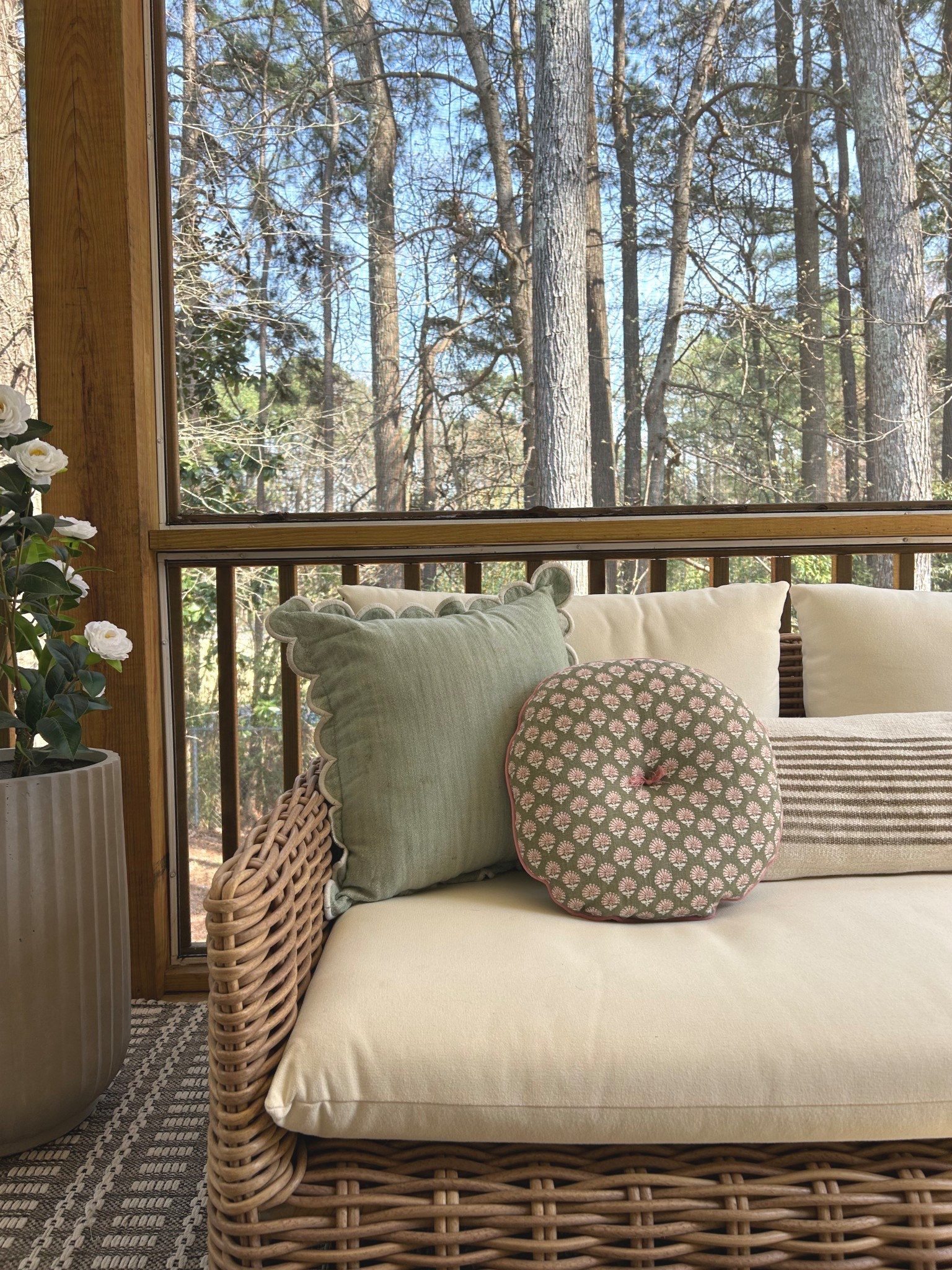 Round block print outdoor pillow

#LTKmomlife #LTKHome #LTKgrwm