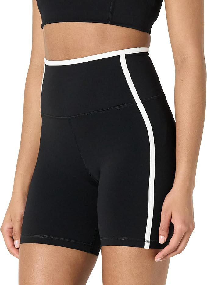 Amazon Essentials Women's Active FormFlex Buttery Soft High Waist 6" Biker Shorts with Contrast T... | Amazon (US)