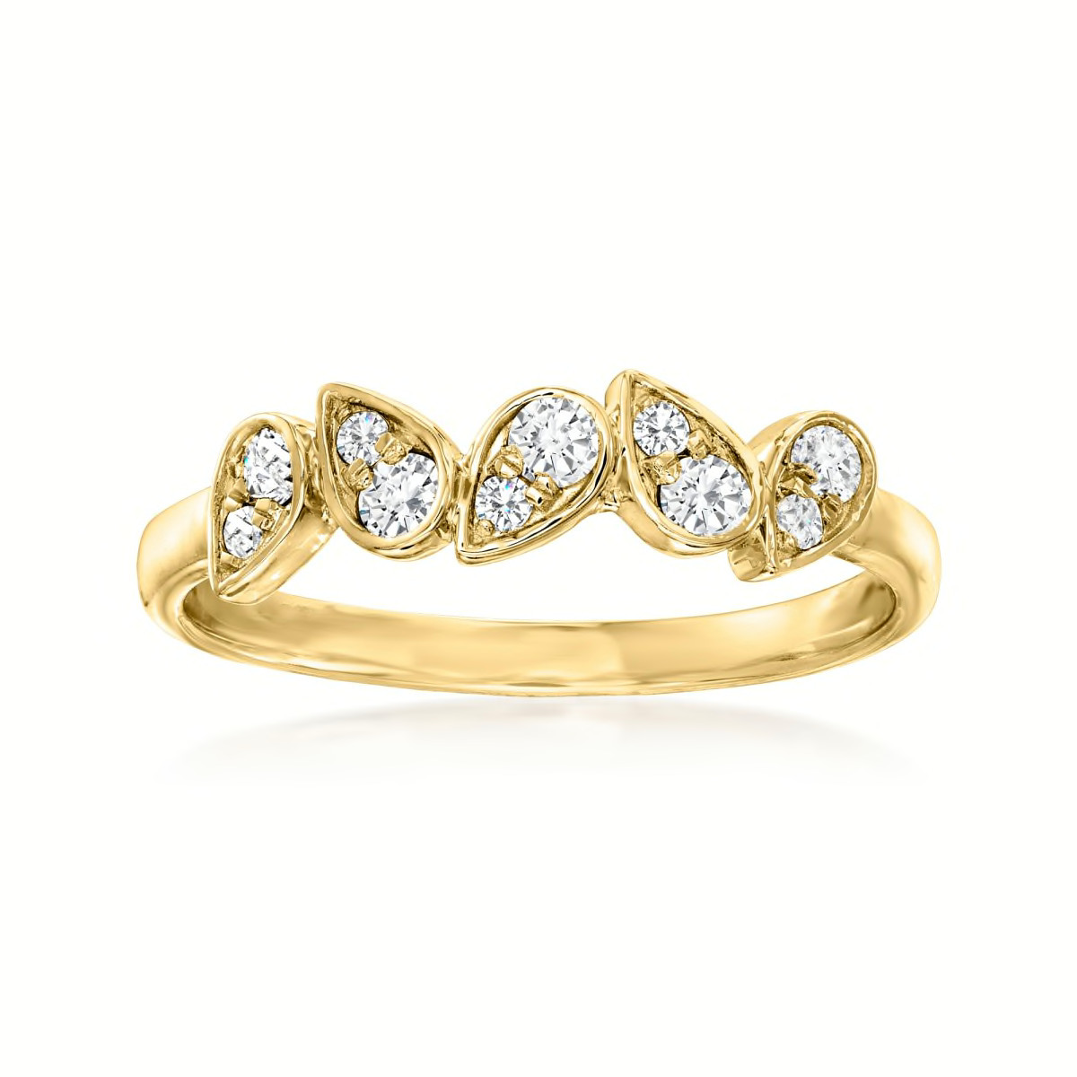 .24 ct. t.w. Diamond Pear-Shaped Cluster Ring in 14kt Yellow Gold | Ross-Simons