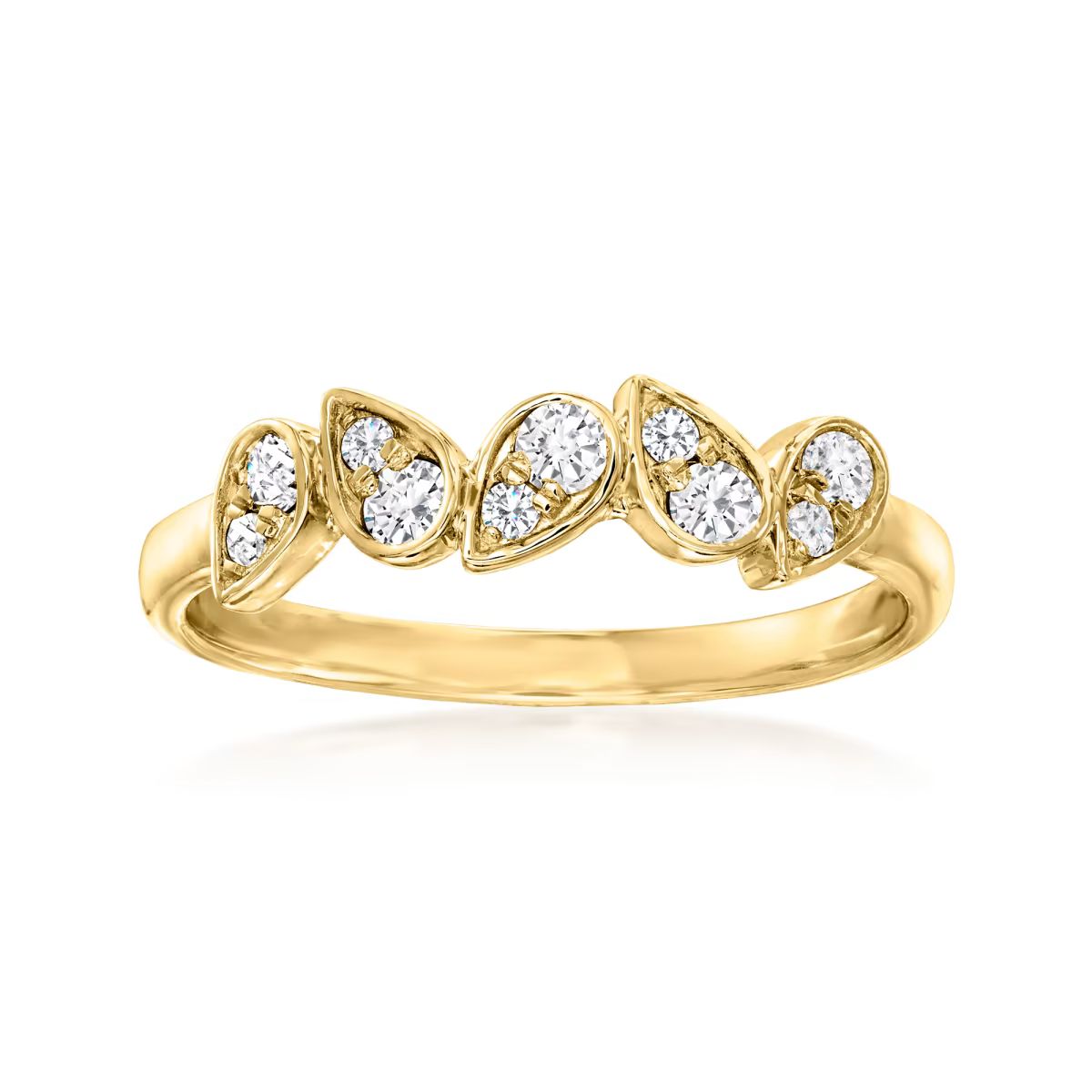 .24 ct. t.w. Diamond Pear-Shaped Cluster Ring in 14kt Yellow Gold | Ross-Simons