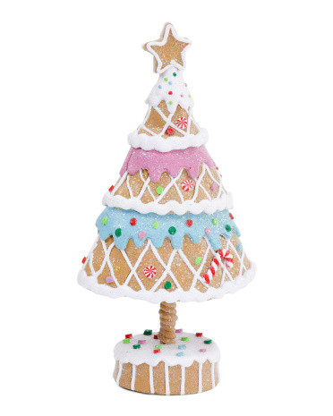 14in Gingerbread Cake Tree With Base | TJ Maxx