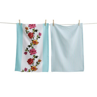 Tag In Bloom Dishtowel Set of 2 Kitchen Towels Everyday Multi Color Machine Washable 26 x 18 Inches | Target
