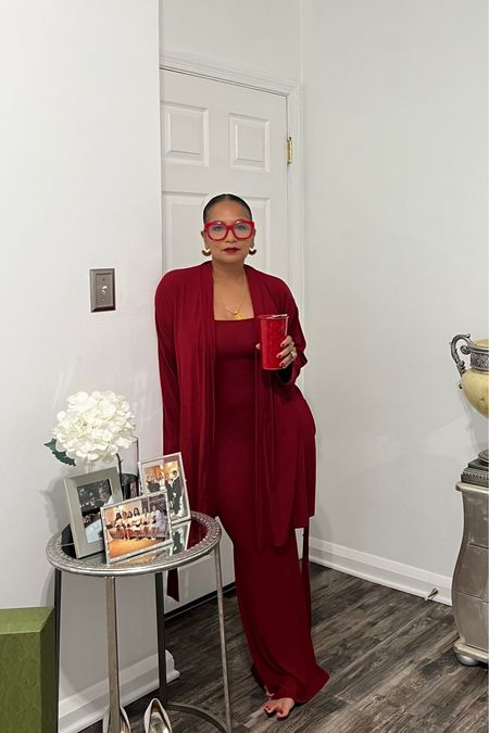 Elevate your loungewear in 2024 with the SKIMS long lounge dress & matching robe in brick red! On sale now! 💋

#LTKsalealert #LTKstyletip #LTKfindsunder100