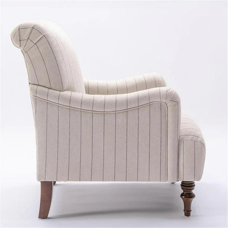 Comfort Pointe Fabric Stripes Armchair, Beige | Walmart (US)