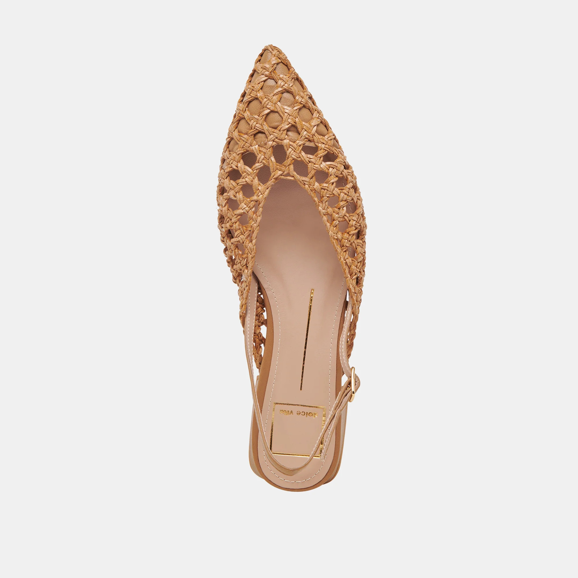 CYNDI FLATS NATURAL WOVEN | DolceVita.com