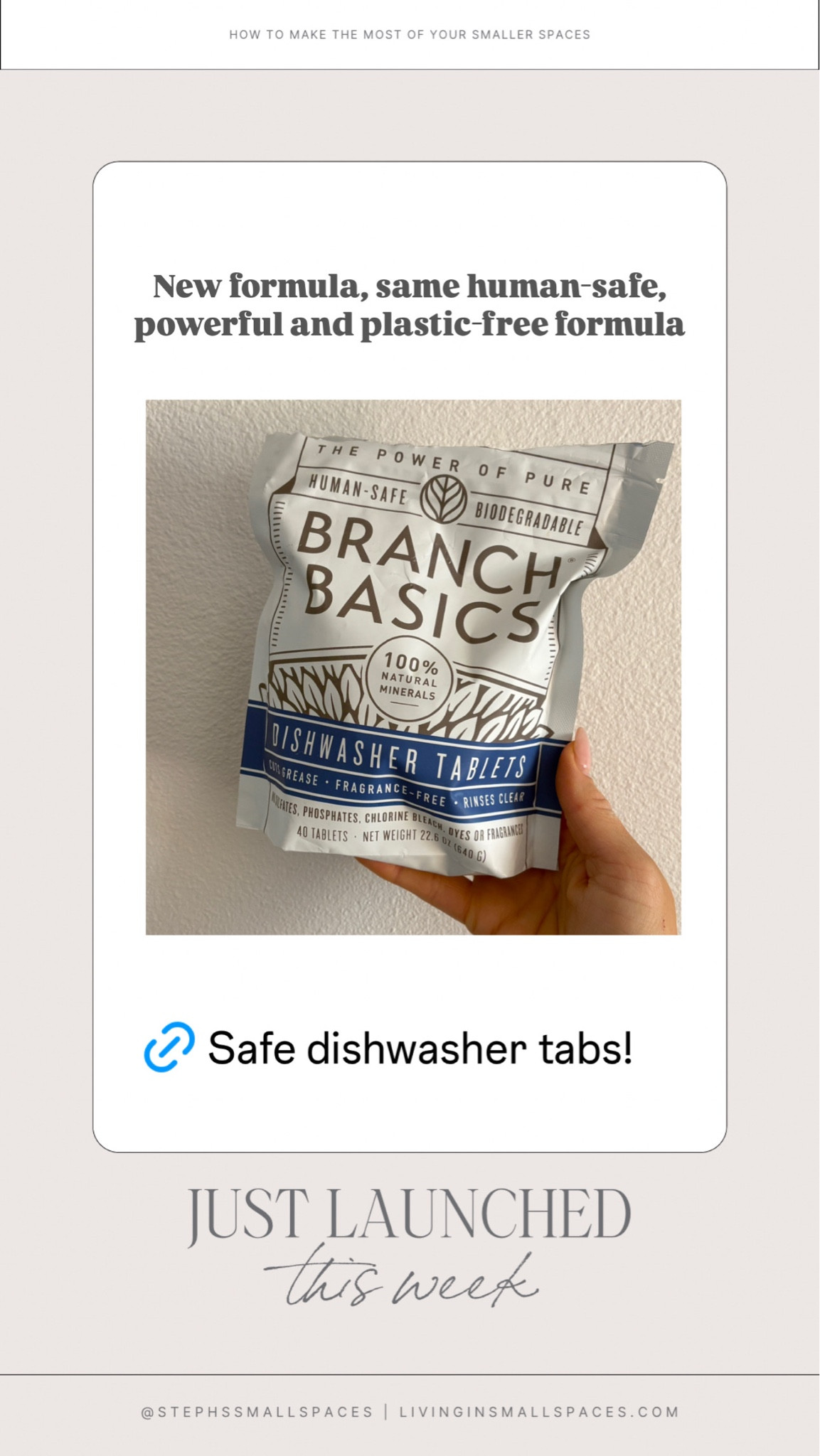 branch basics just released their new dishwasher tablet formula. Which are great because they are human-safe, pure, powerful and plastic-free!

#nontoxic #nontoxichome #kitchen #homeessentials #cleaning 