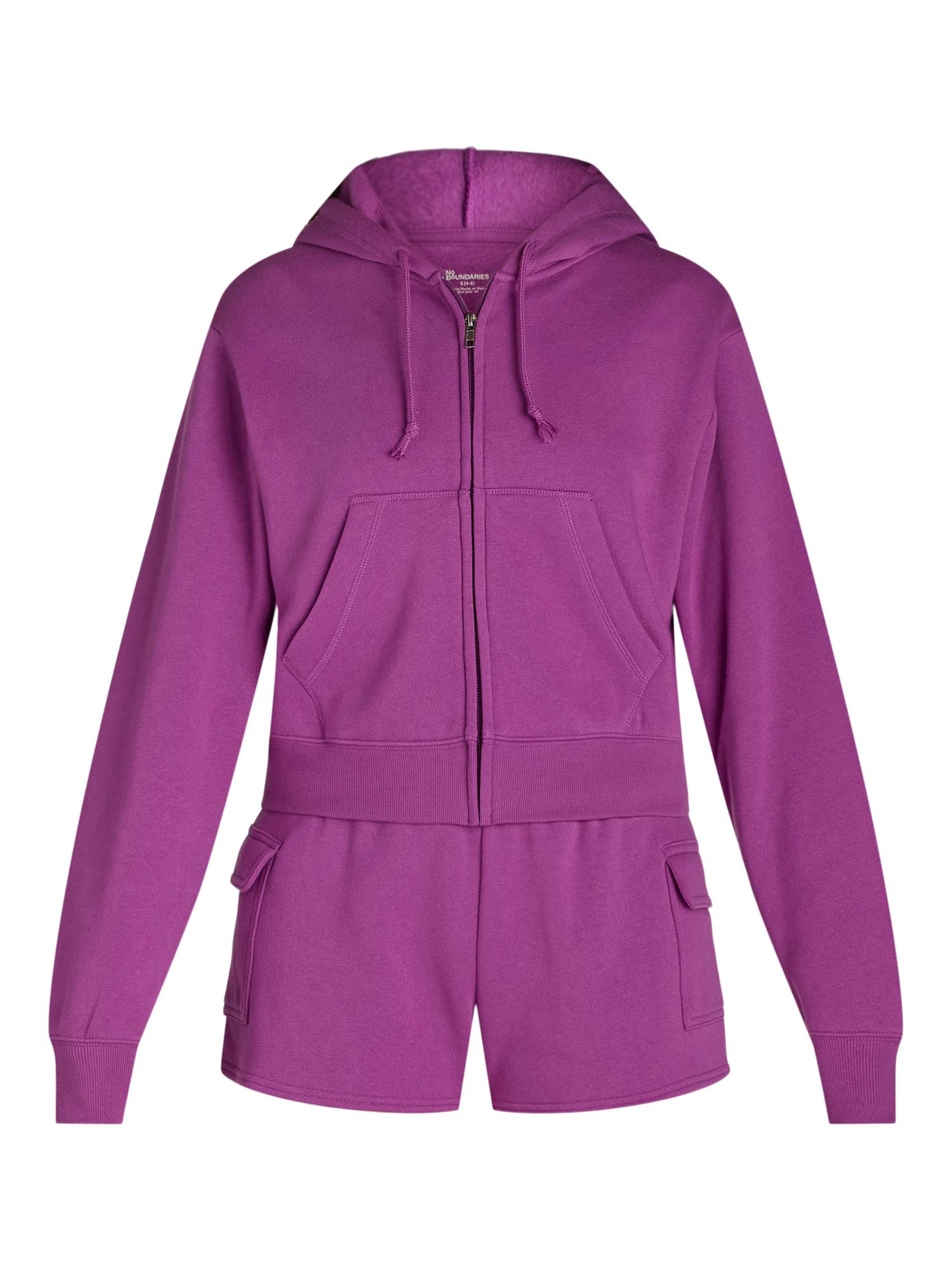 No Boundaries Cropped Zip Hoodie, Women’s | Walmart (US)