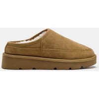 Zara - Faux Shearling Leather Mules - Brown - 6½ - Woman | Zara US