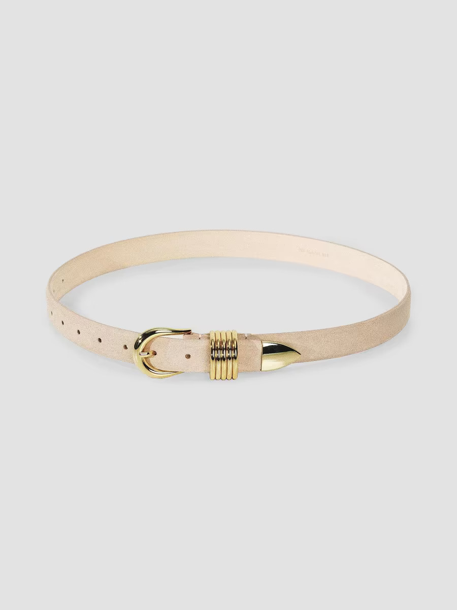 Women's Hollyhock Suede Belt - Powder Blue Gold - Size Medium | Saks Fifth Avenue