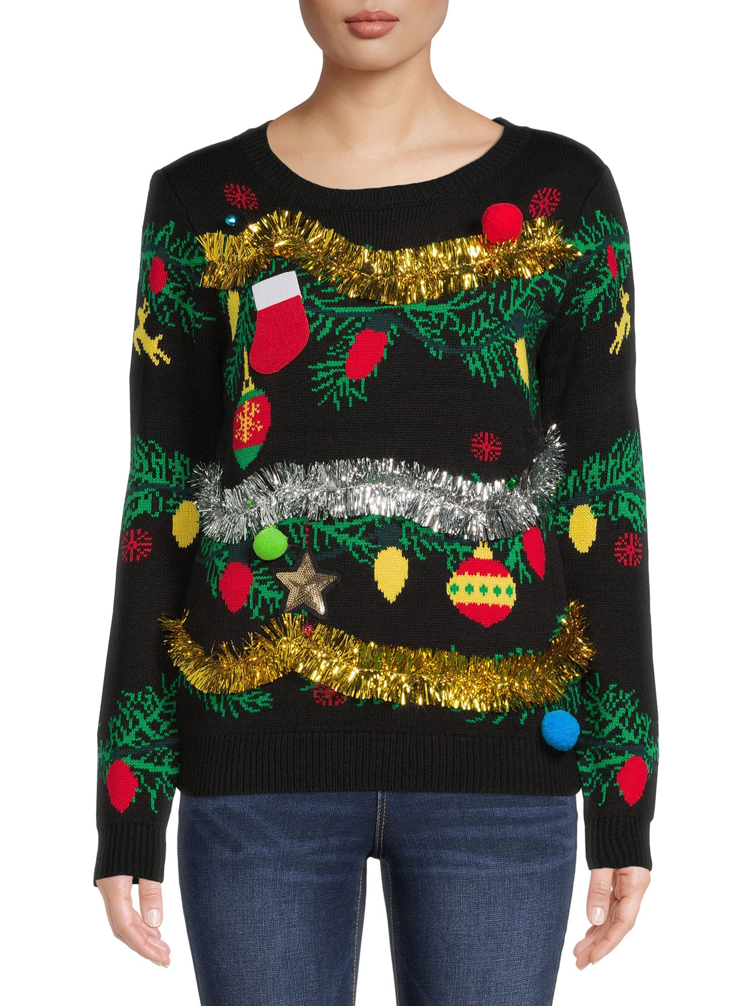 No Boundaries Juniors’ Christmas Sweater | Walmart (US)