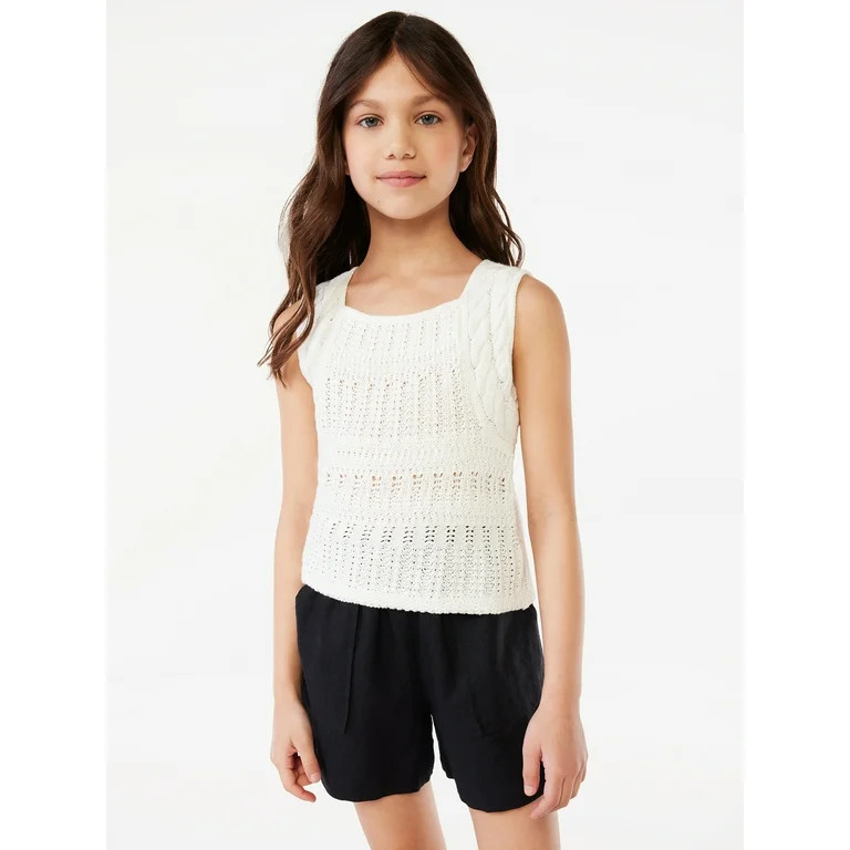 Scoop Girls Crochet Tank Top, Sizes 4-16 | Walmart (US)