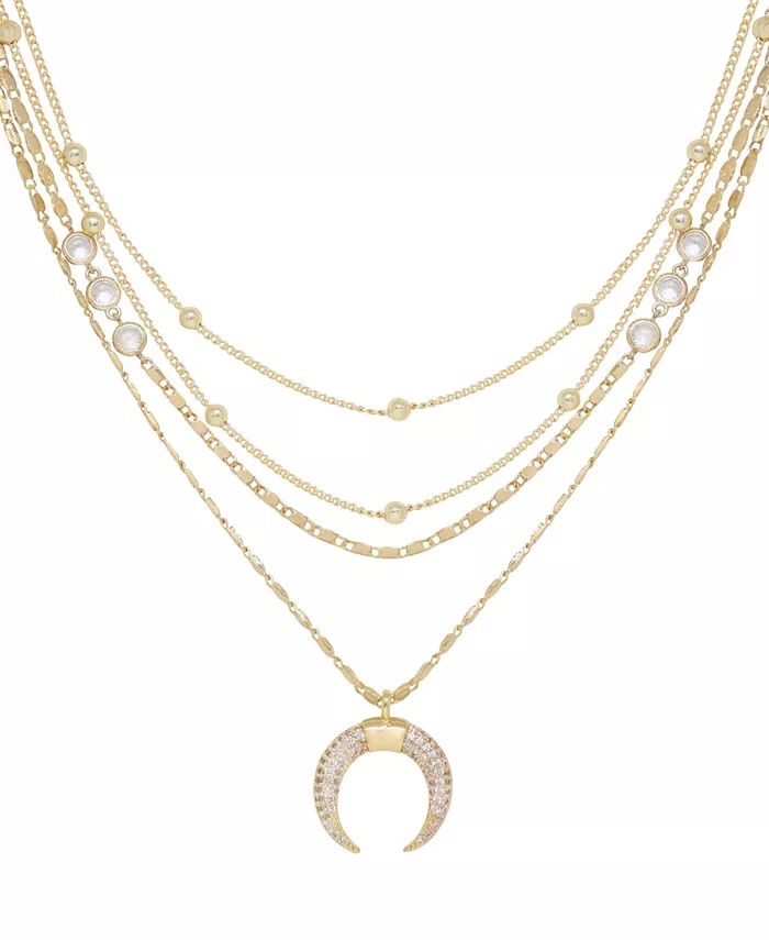 Layered Chain Crescent Horn Women's Necklace | Macys (US)