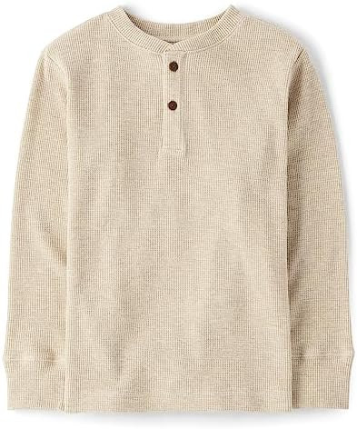 The Children's Place boys Long Sleeve Thermal Henley Shirt | Amazon (US)