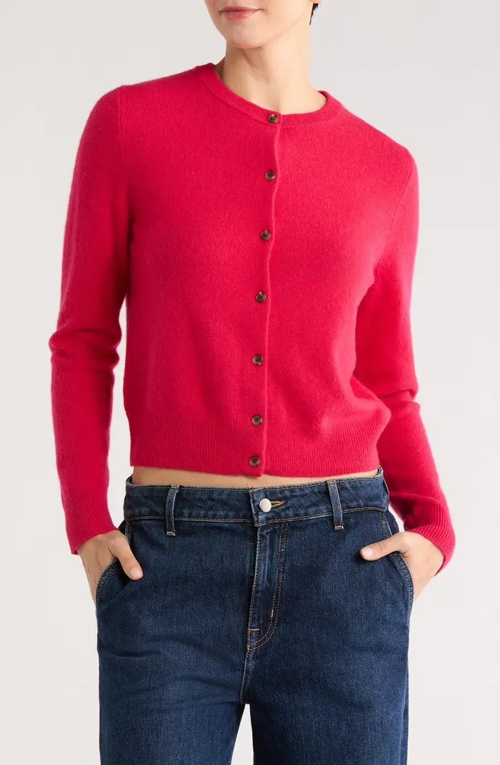 Crewneck Cashmere Cardigan | Nordstrom Rack