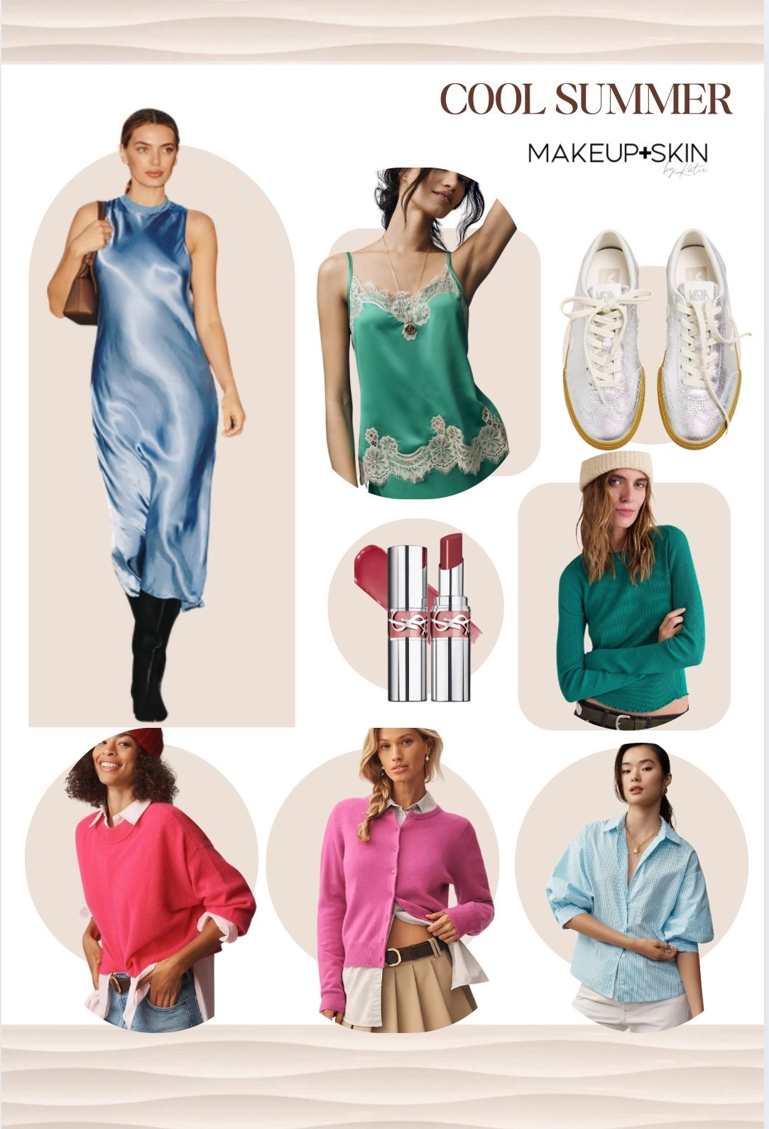 Cool Summer, This season looks best when colors stay clearly cool and balanced. Think cool pinks, berry tones, periwinkle, soft navy, and blue-based gray. These shades keep everything looking fresh without overpowering. Avoid coral, camel, warm beige, and creamy whites since warmth throws this season off quickly.

#LTKgrwm #LTKdayinmylife #LTKootd