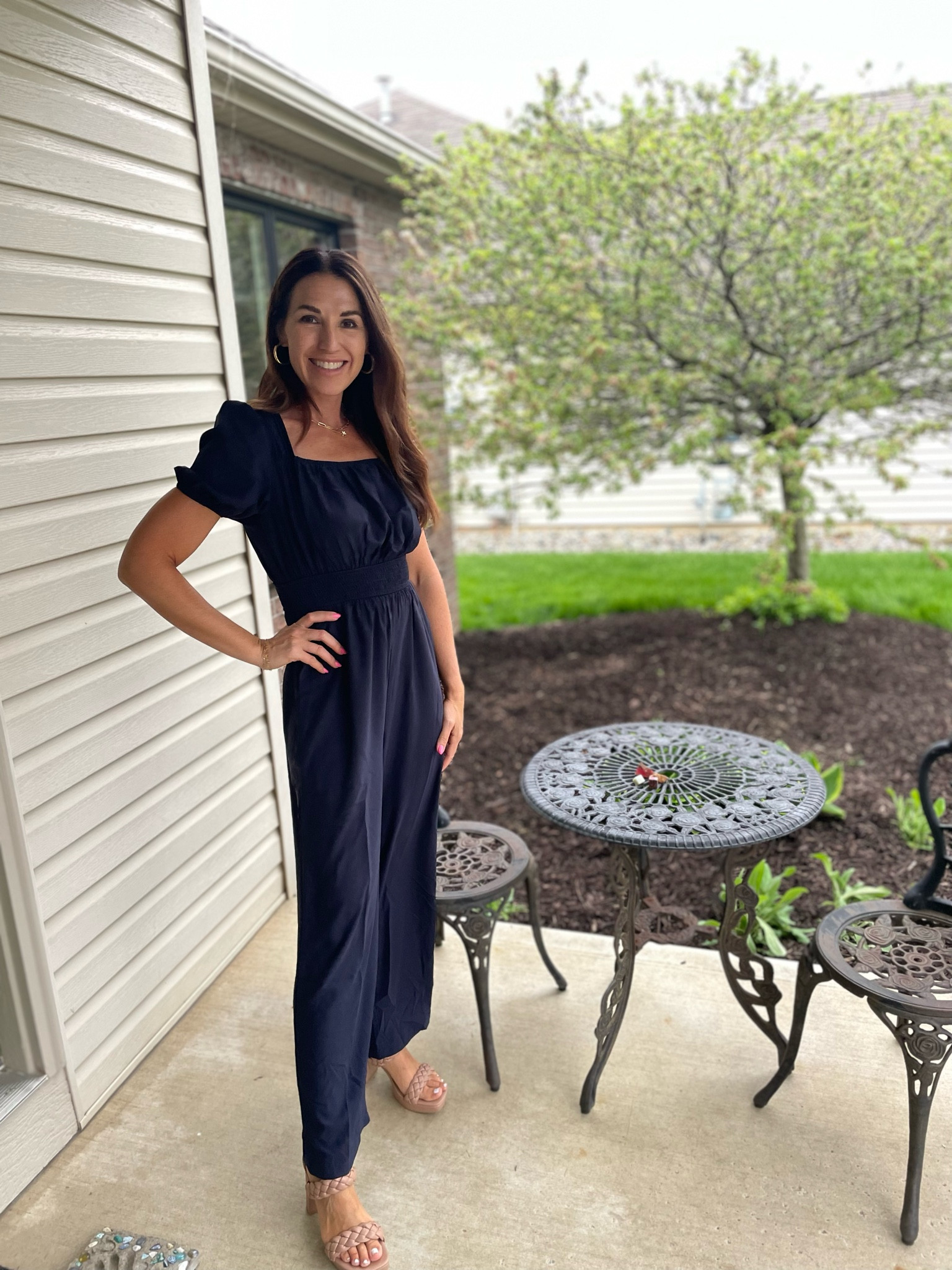 The perfect jumpsuit for graduation parties. The best part is this jumpsuit doesn’t have any zippers or buttons, you can get in & out so easily!! Gotta go to the bathroom? No problem 🙌
If you’ve ever struggled with a jumpsuit then you know this is important lol 
Wearing size small in jumpsuit
Heels fit TTS

#LTKfit #LTKstyletip #LTKunder50