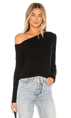 Michael Lauren Maples Long Sleeve Top in Black from Revolve.com | Revolve Clothing (Global)