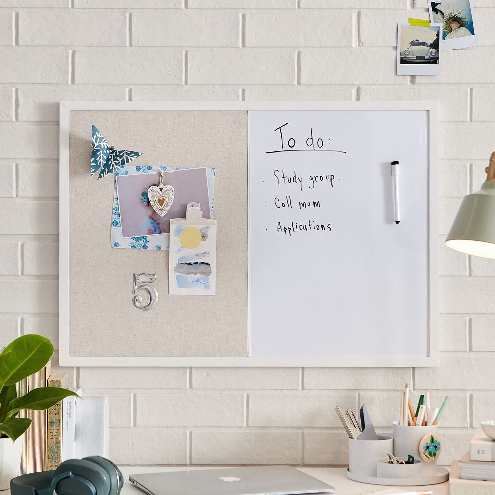 No Nails Dual Function Study Board, White | Pottery Barn Teen
