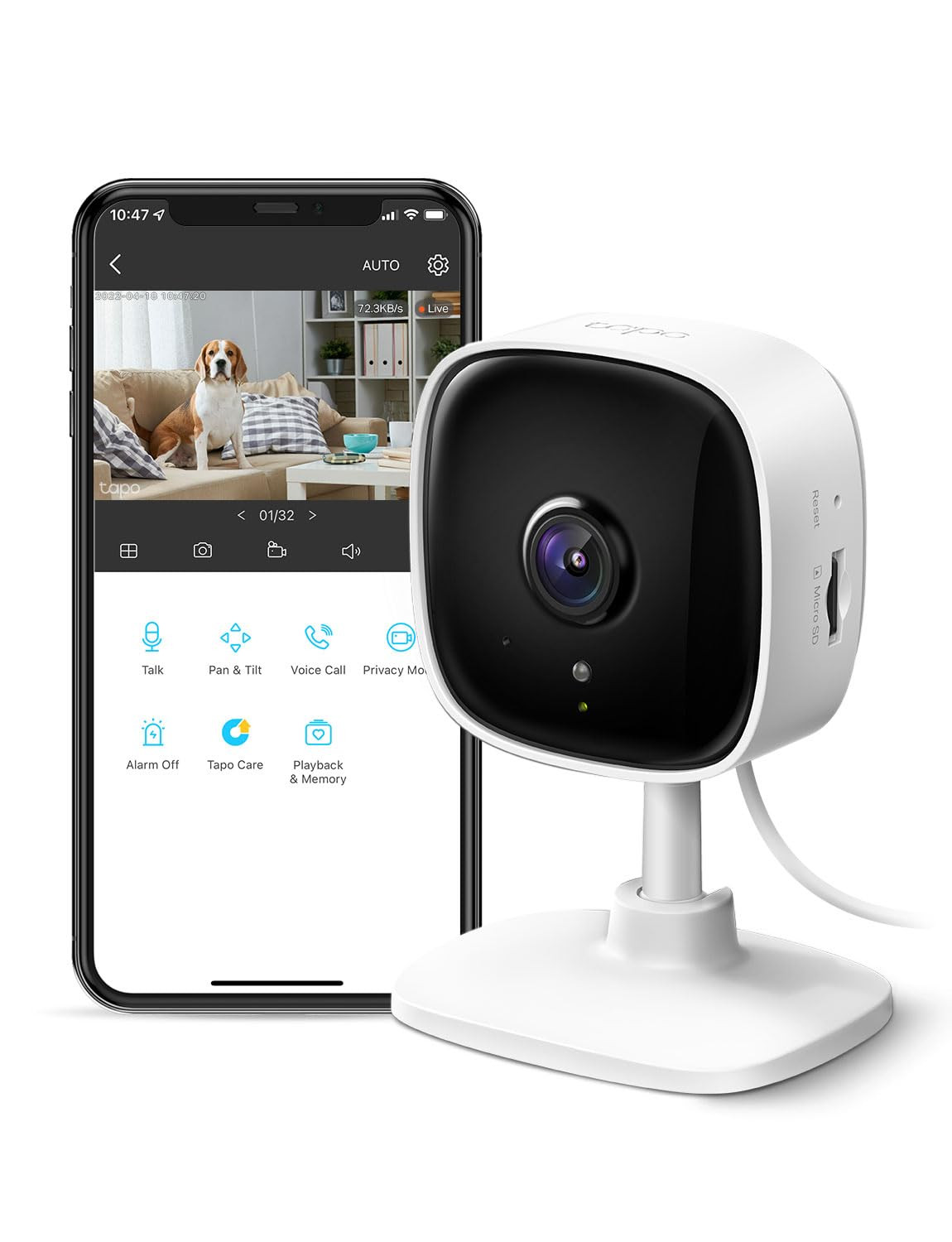TP-Link Tapo 1080P Indoor Security Camera for Baby Monitor, Dog Camera w/Motion Detection, 2-Way ... | Amazon (US)