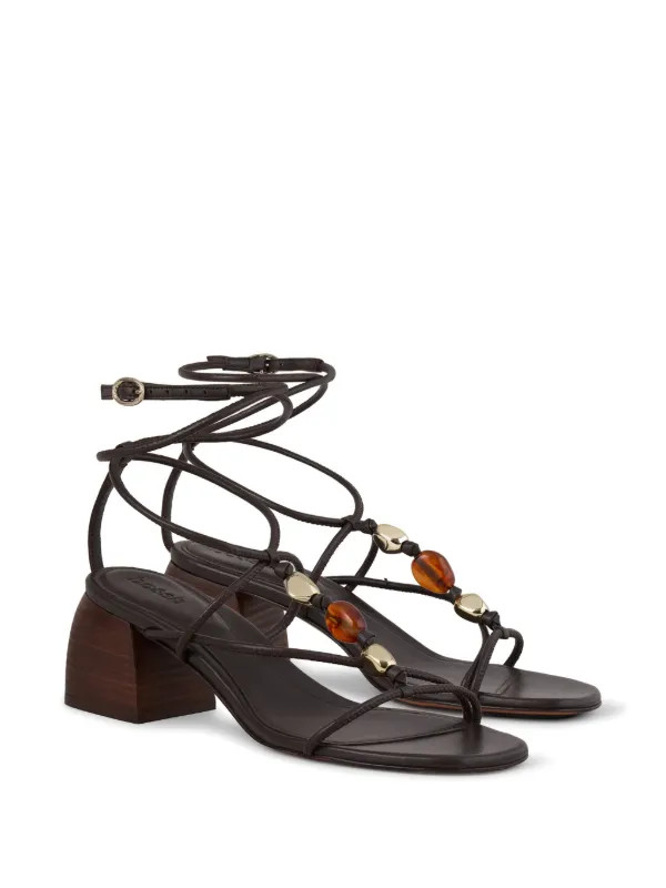 Caya beaded ankle-tie sandals | Farfetch Global