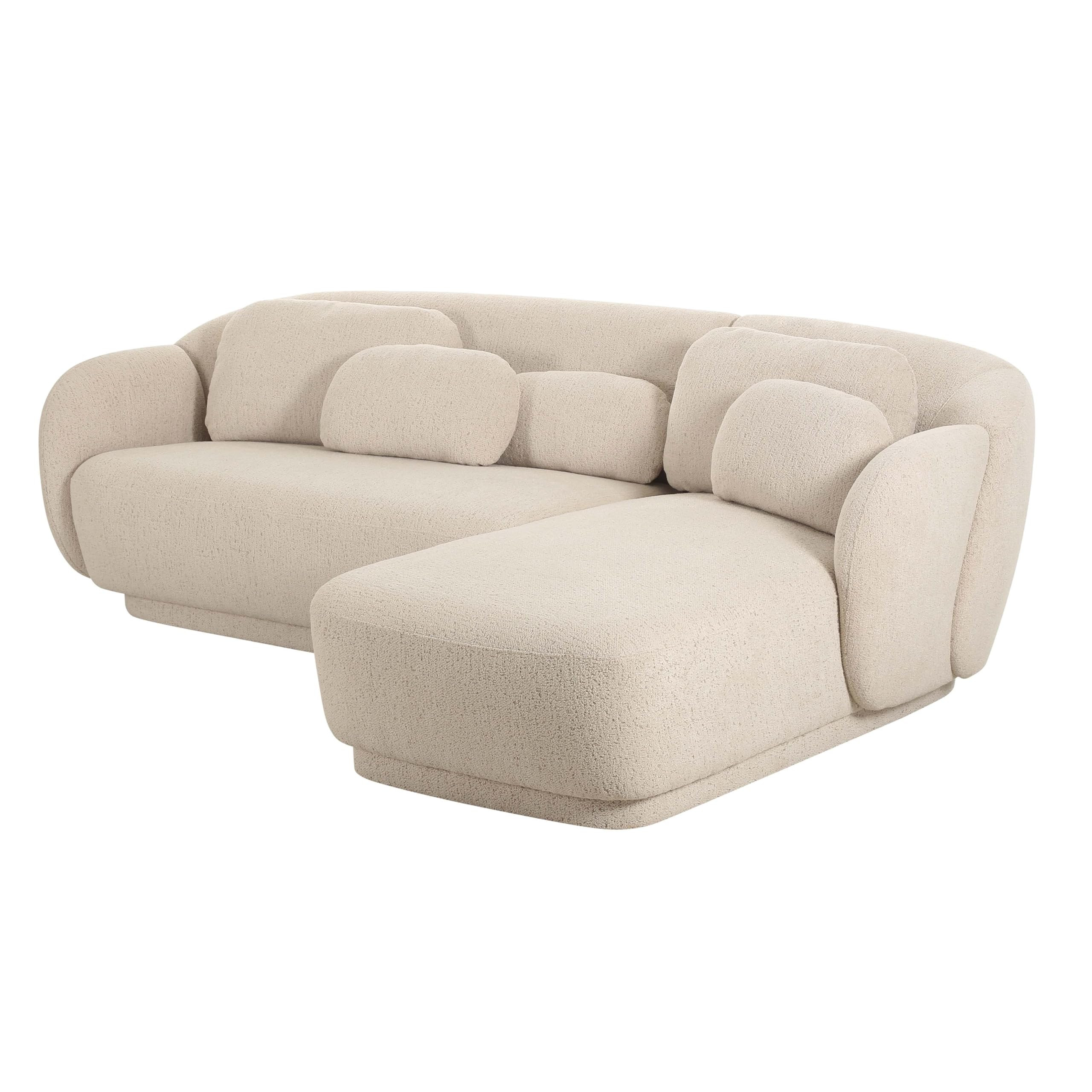 Tov Furniture Misty Cream Boucle Sectional - RAF | Amazon (US)