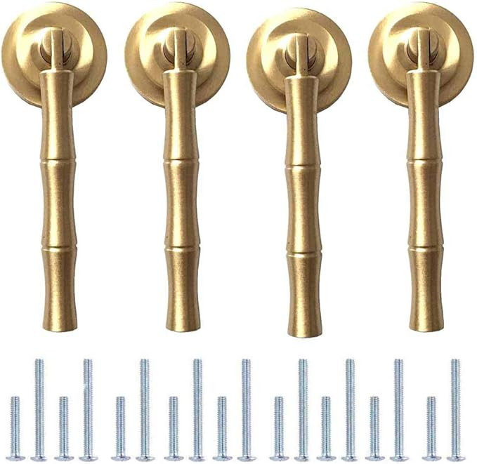 brandname Golden Bamboo Pull ， WhaGaay 6Pcs Handle for Drawer Pull Knob Dresser Handle Retro So... | Amazon (US)