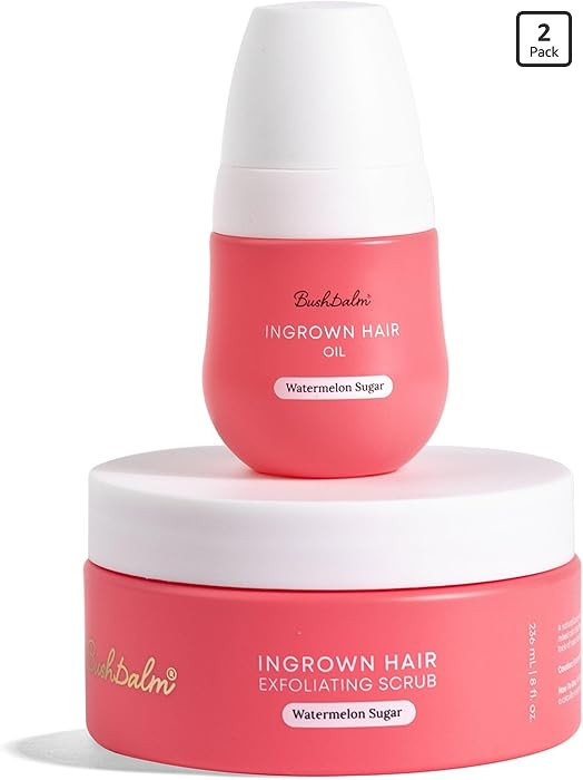 Bushbalm Ingrown Hair and Razor Bumps Routine - Moisturize and Soothe After Shave Skincare for Se... | Amazon (US)
