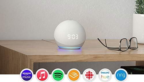 Echo Dot (4th Gen) | Smart speaker with clock and Alexa | Glacier White | Amazon (CA)