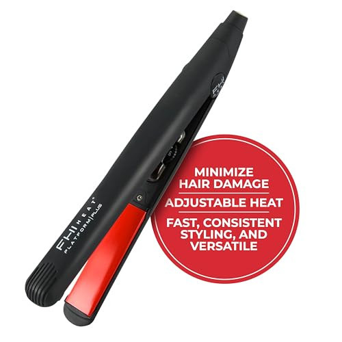 FHI Heat Platform Plus Curve Pro 1" Hair Styler - Ionic Tourmaline Ceramic Straightener Flat Iron for Bouncy Curls or Beach Waves - Adjustable Heat, Auto Shut-Off, and Universal Voltage, 12ft Cord | Amazon (US)