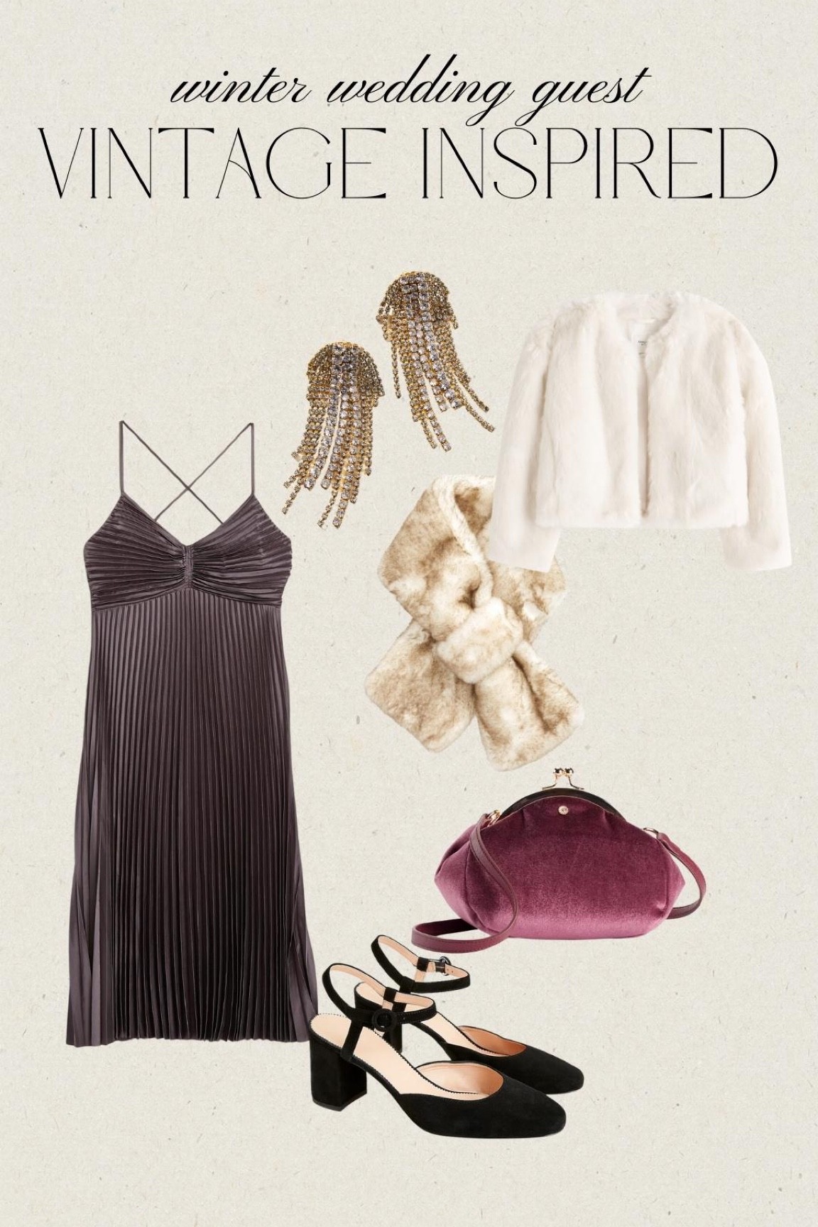 Wedding guest outfit inspo🤍

Vintage style dress | pleated dress | faux fur 

#LTKstyletip #LTKwedding #LTKSeasonal