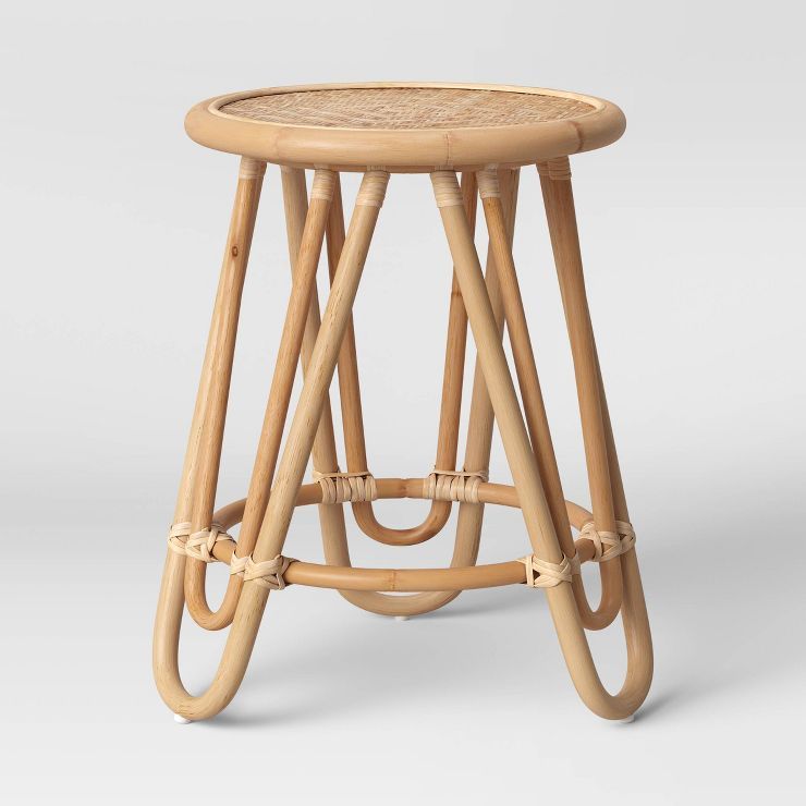 Tenella Round Rattan End Table Natural - Opalhouse&#8482; designed with Jungalow&#8482; | Target