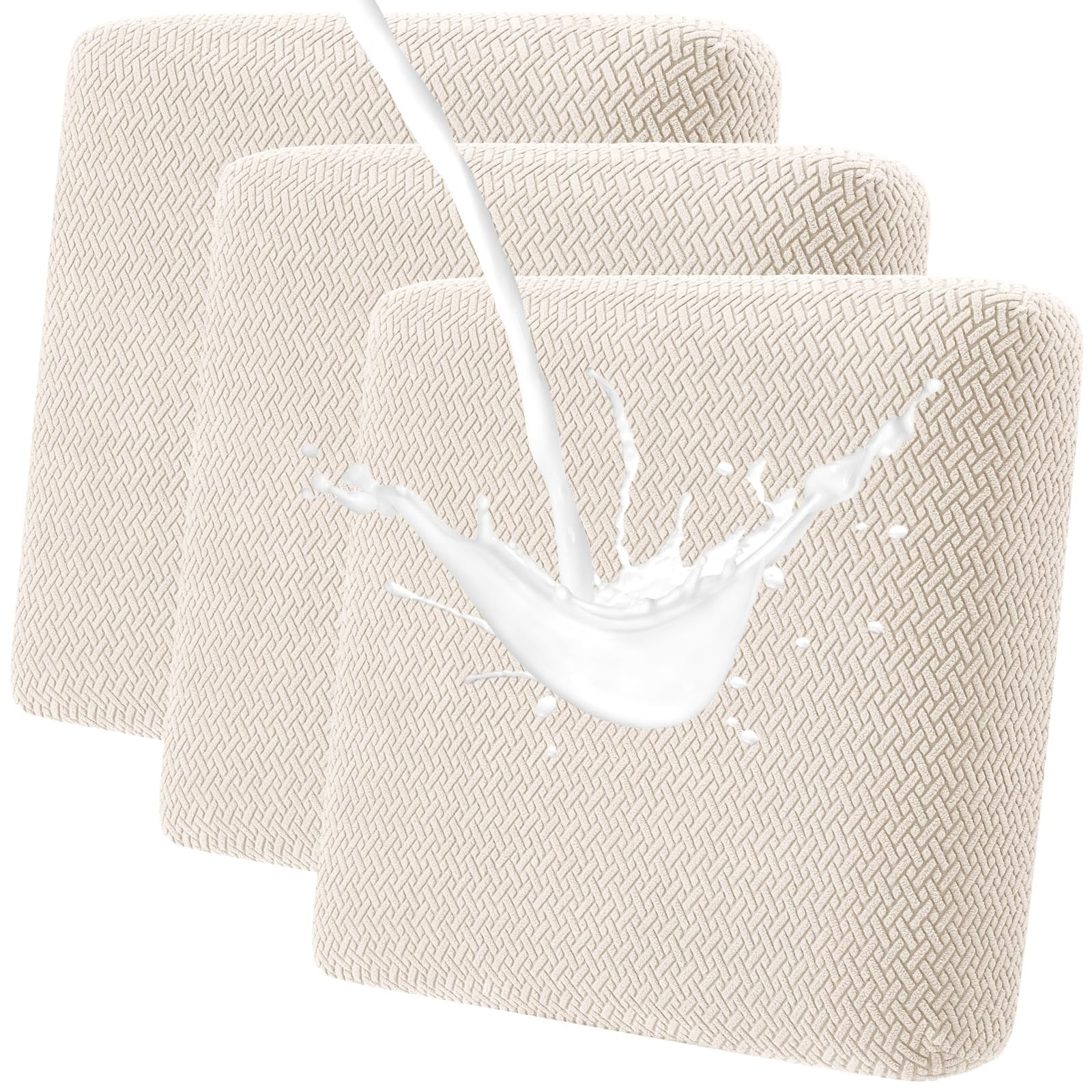 Waterproof Couch Cushion Covers, Stretch Sofa Seat Cushion Slipcovers Solid Washable Furniture Pr... | Amazon (US)