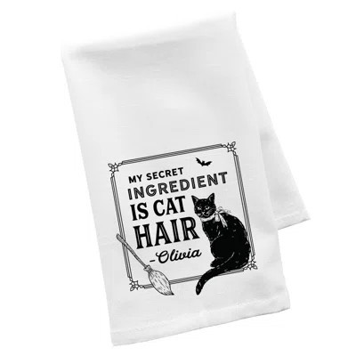 Custom Halloween Kitchen Towel, My Secret Ingredient Is Cat Hair Cotton Flour Sack Dish Cloth | Wayfair North America