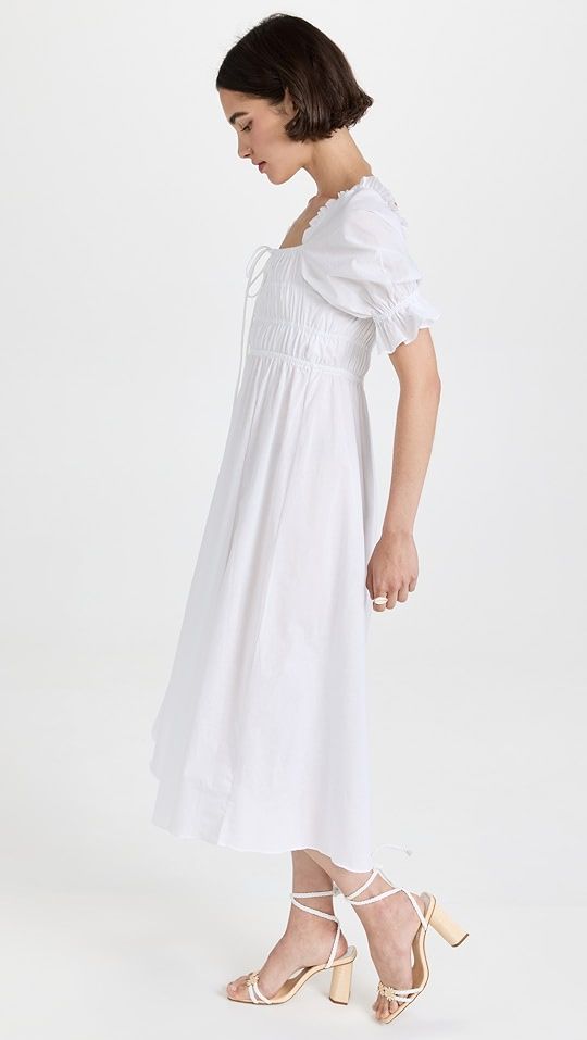 Smocked Short Sleeve Midi Dress | Shopbop