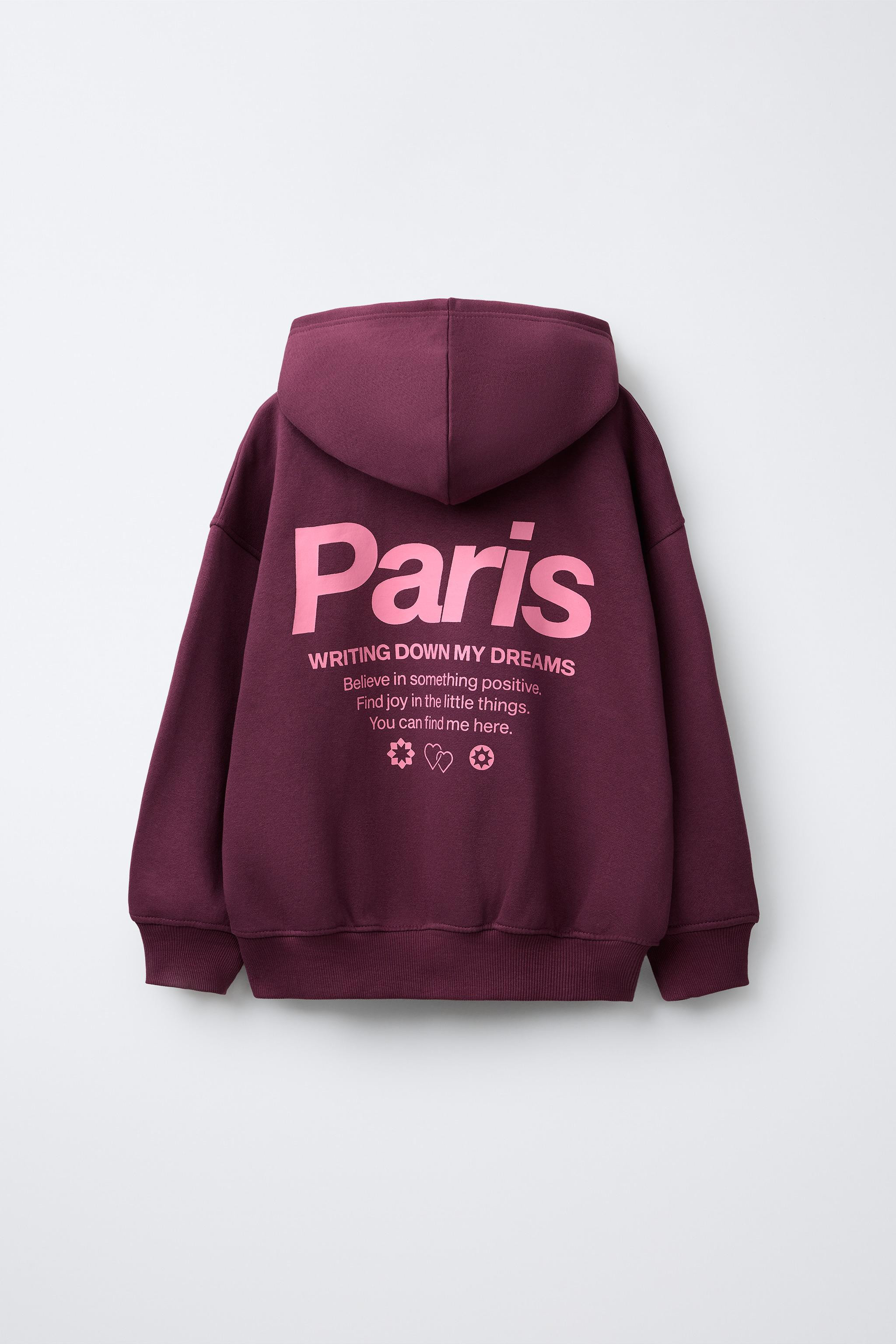 HOODIE WITH TEXT PRINTS | Zara US