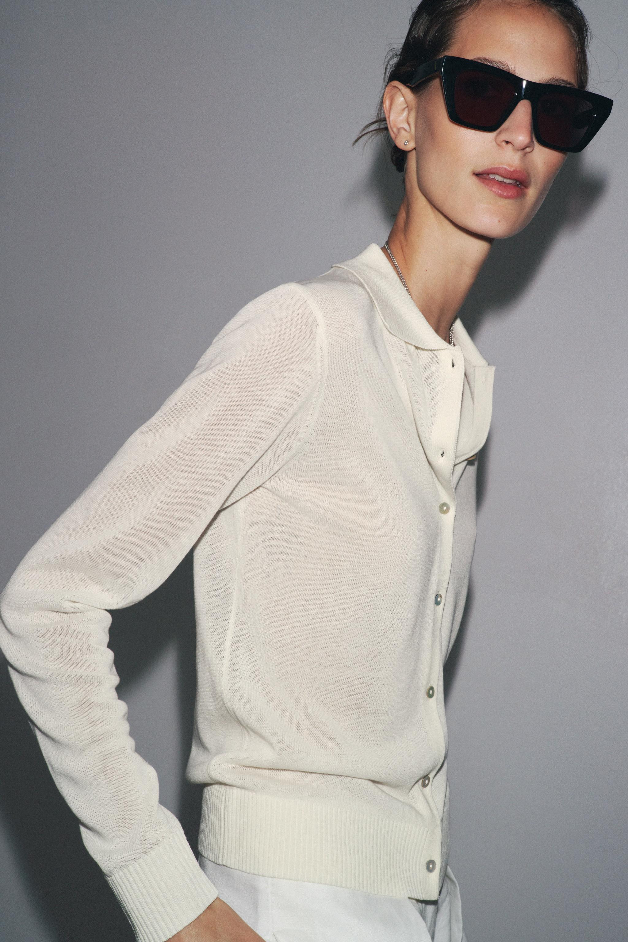PLAIN KNIT POLO SHIRT | Zara US