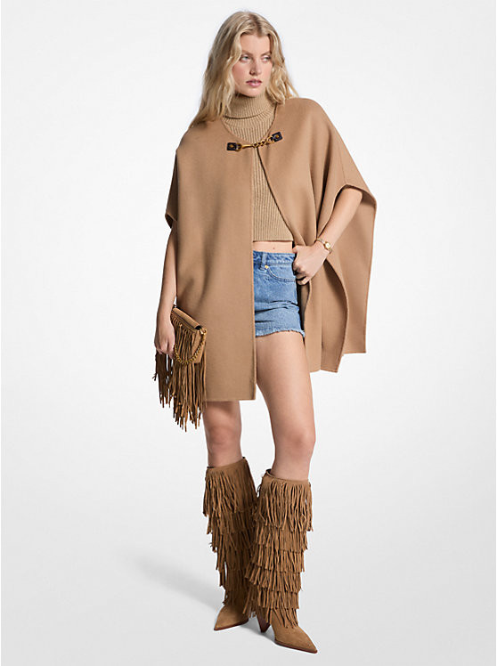 Double Face Wool Blend Cape | Michael Kors US
