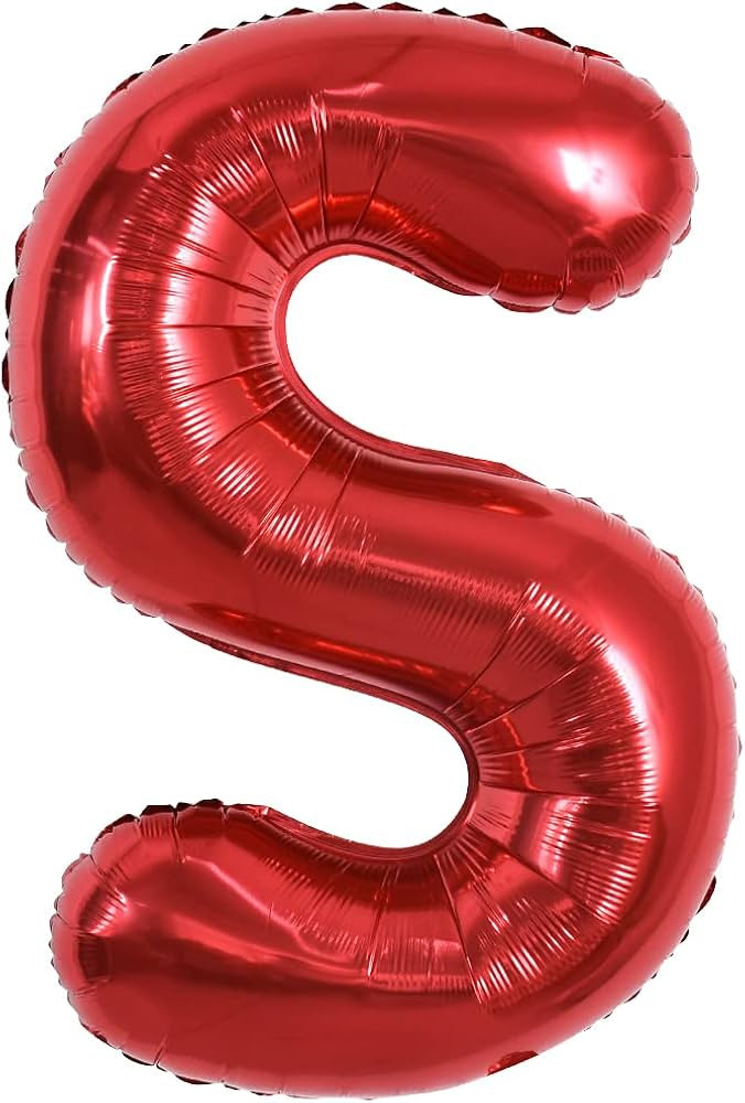 TONIFUL 40 Inch Large Bright Red Letter Balloons A-Z, Giant Jumbo Helium Foil Mylar Big Letter S ... | Amazon (US)