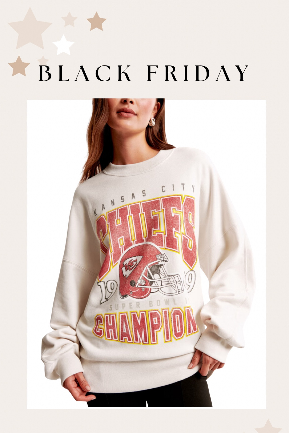On major deal with code CYBERAF. I have and love this chiefs sweatshir. Would make a great gift!

#LTKCyberWeek #LTKFindsUnder100 #LTKGiftGuide