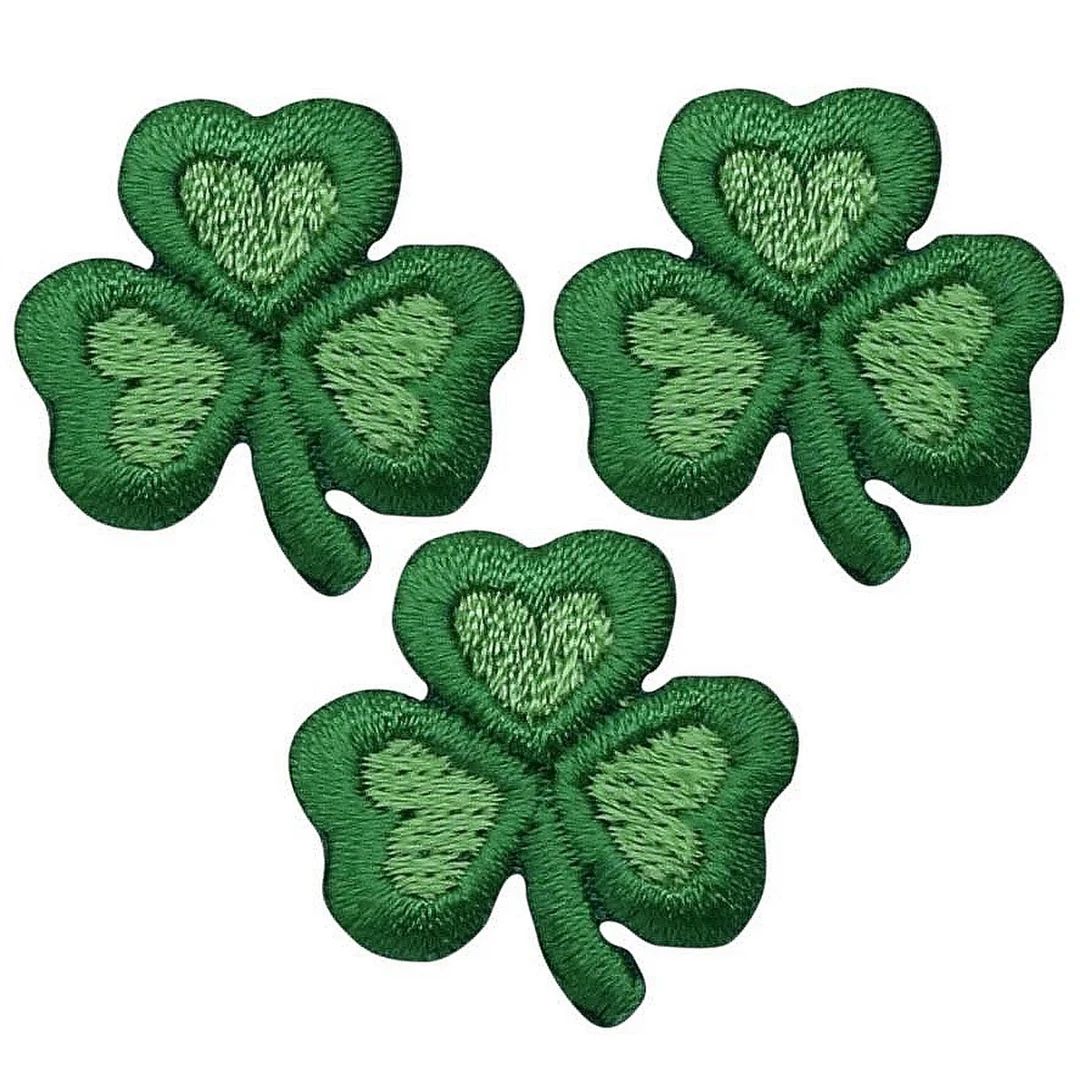 Mini Shamrock Applique Patch - Heart Clover Good Luck Badge 1" (3-Pack, Iron on) | Etsy (US)