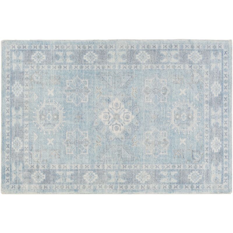 Sutton Hand-Tufted Rug, Denim/Peach | One Kings Lane