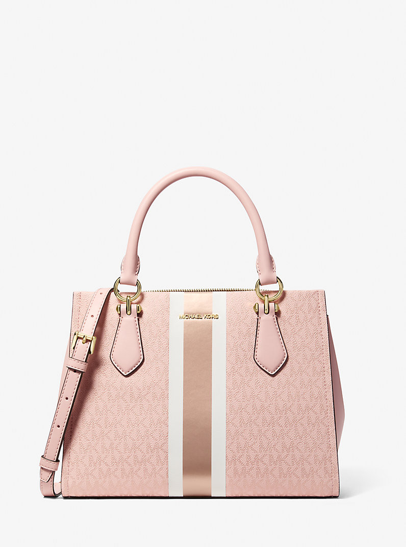 Marilyn Medium Signature Logo Stripe Satchel | Michael Kors US
