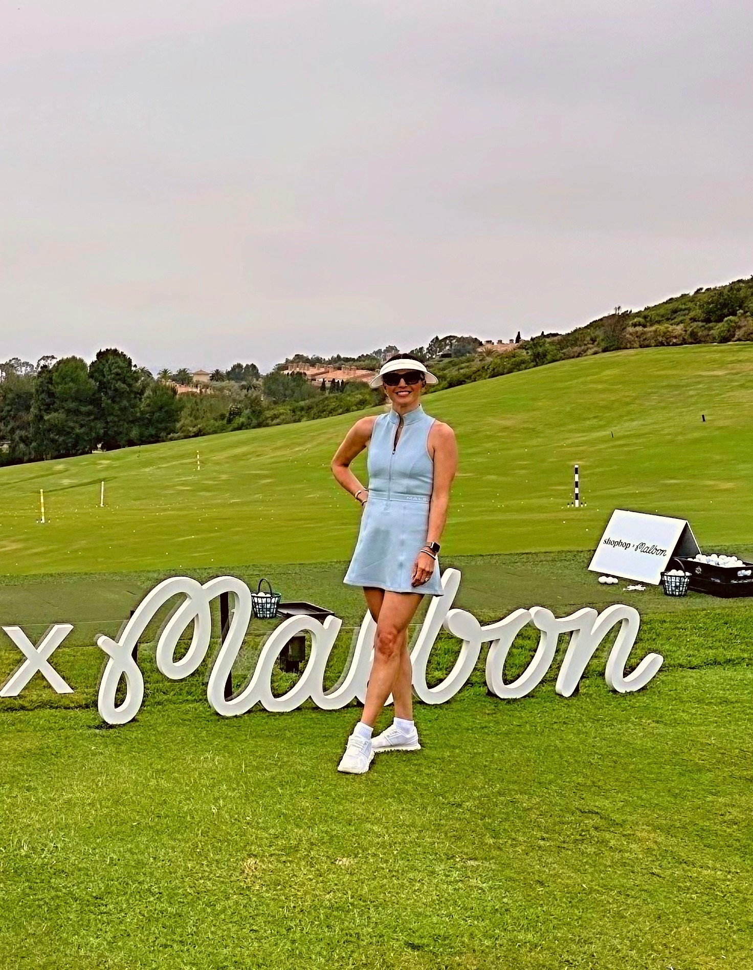 Today’s golf event look. Love this golf tennis dress that has shorts included. Wearing XS and wish I had gotten S.