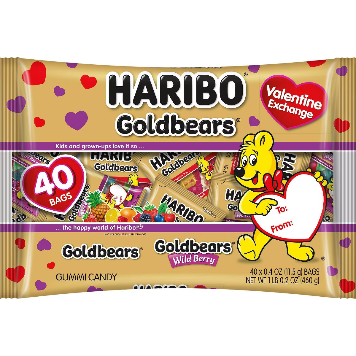 Haribo Valentine's Goldbears Wild Berry Bag 16oz/40ct | Target