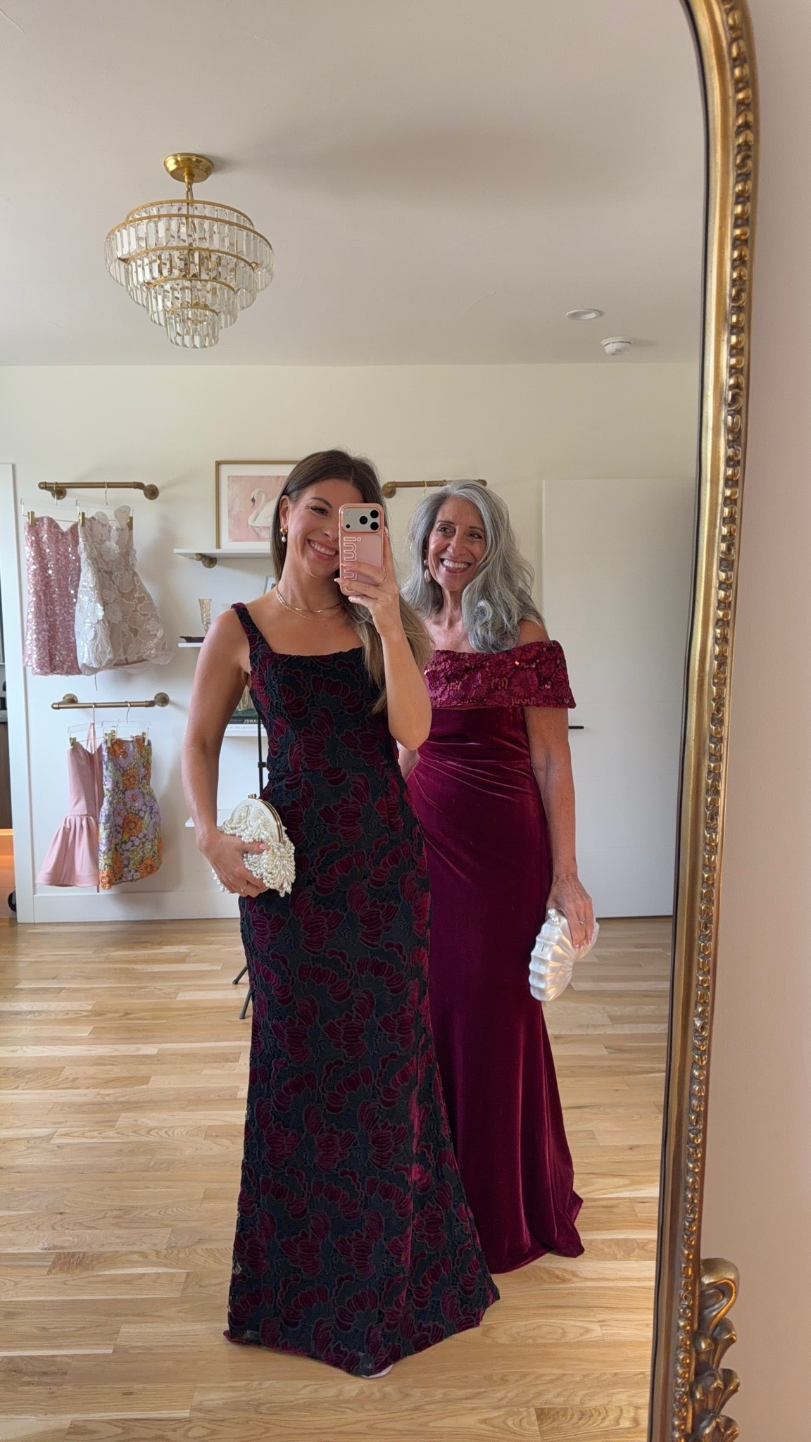 burgundy floral lace gown with a square neckline, burgundy velvet gown with an off-the-shoulder sequin-trimmed neckline mom and me formal wedding guest and mother of the bride dresses 💍

electric picks code: emerson20

I’m 5’4” and wear a size small/2 

mom is 5’4” and wears a medium/6

fall wedding guest dresses, wedding guest dresses, cocktail dresses, semi-formal dresses, black tie wedding guest dresses, destination wedding guest dresses, garden party dresses, wedding guest outfit ideas, mom & me outfits, mom & me dresses, matching outfits, mother daughter outfits, family photo outfits, wedding guest dresses, mother of the bride, mother of the groom, wedding guest outfit ideas

#LTKU #LTKWedding #LTKSeasonal