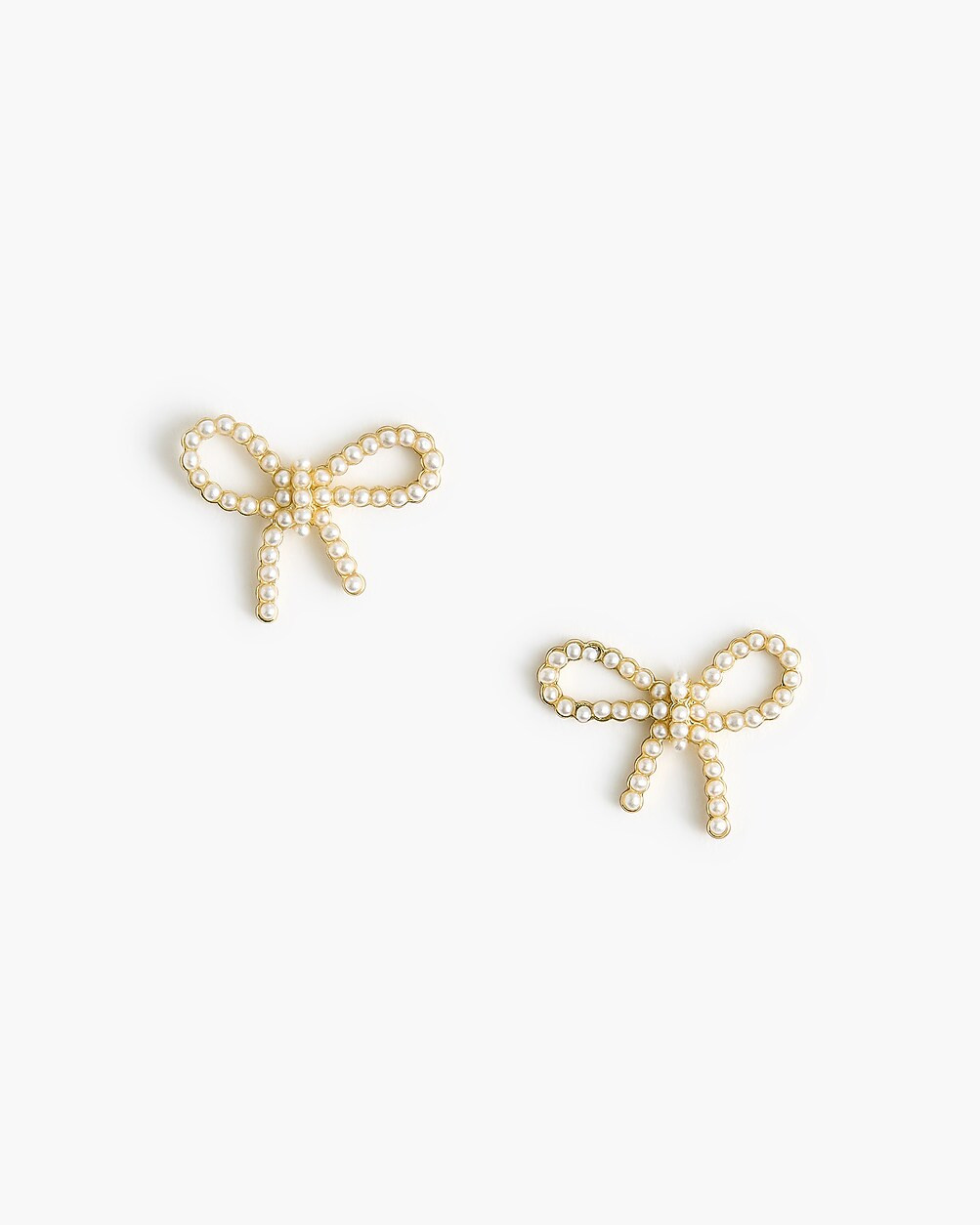 Pearl bow stud earrings | J.Crew Factory