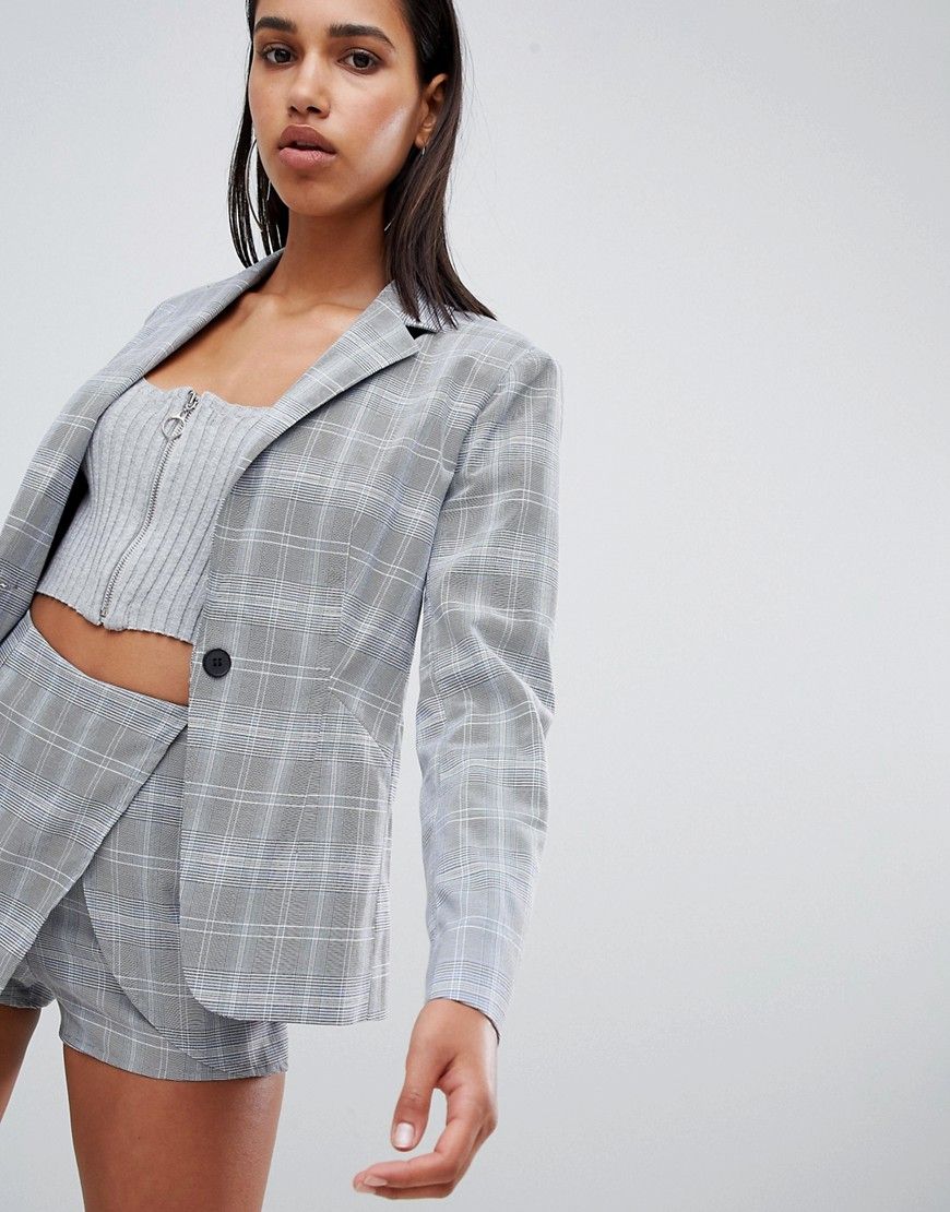 Parallel Lines waisted blazer in check co-ord | ASOS UK