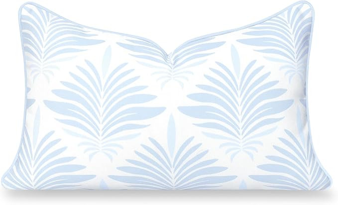 Hofdeco Premium Grandmillennial Coastal Hampton Patio Indoor Outdoor Lumbar Pillow Cover Only, 12... | Amazon (US)