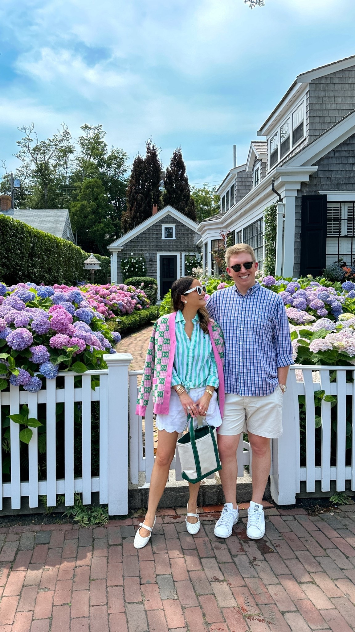 Casual outfit vibes on Nantucket. Loving this striped shirt, scalloped shorts  and comfy cardigan. Also, these white flats are so comfortable!

#LTKTravel #LTKMens #LTKSeasonal